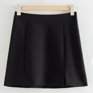 & Other Stories Stockholm Atelier Black A Line Mini Skirt NWOT
